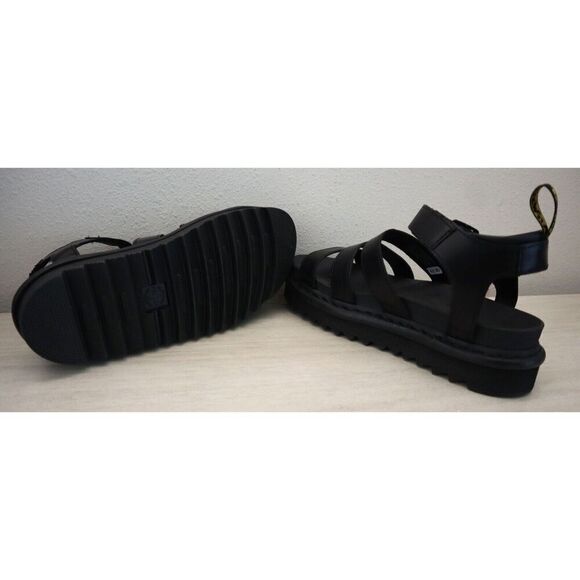 Dr. Martens Women's Sz 9 Black Blaire Hydro Leather Strap Sandals $110 - Picture 3 of 8